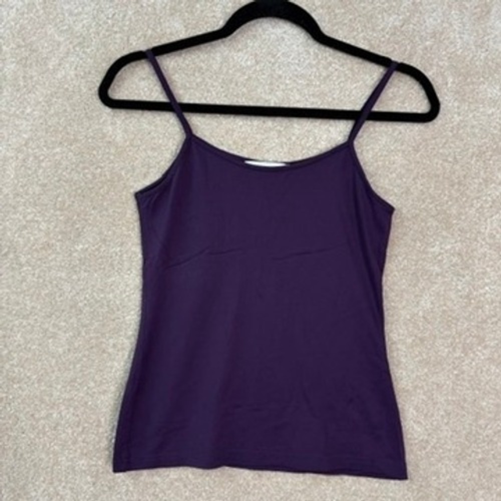 ANNE FONTAINE Cami Tank Top IT 38 Women's 4/6 Purple Stretch French Designer